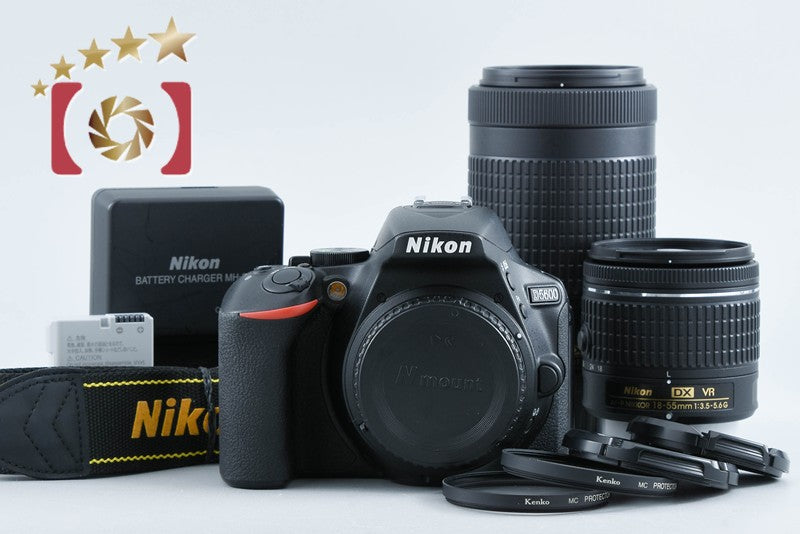 "Count 4,243" Nikon D5600 24.2 MP SLR Digital Camera 18-55 70-300 VR Lenses