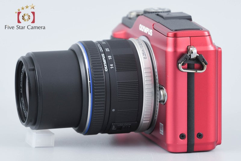"Count 197" Olympus PEN Lite E-PL2 Red 12.3 MP Digital Camera 14-42 Lens