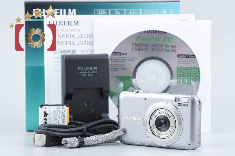 Fujifilm FINEPIX JV100 Silver 12.0 MP Digital Camera w/ Box