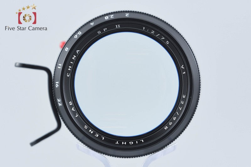LIGHT LENS LAB M SP II 75mm f/2 Black Leica M Mount w/ Box