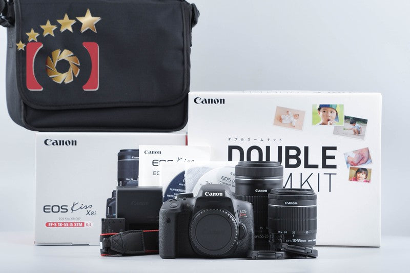 "Count 1,405" Canon EOS Kiss X8i / Rebel T6i / 750D 24.2 MP 18-55 55-250 Lenses