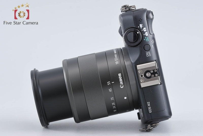 Canon EOS M2 Black 18.0 MP Digital Mirrorless Camera EF-M 18-55 Lens