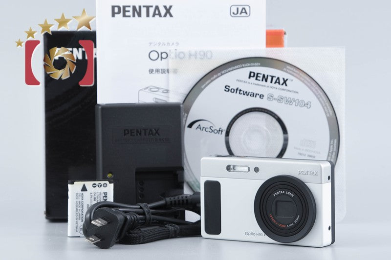 PENTAX Optio H90 Ceramic White 12.1 MP Digital Camera w/ Box