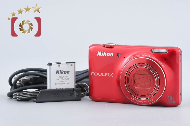 Nikon COOLPIX S6400 Glossy Red 16.0 MP Digital Camera from Japan