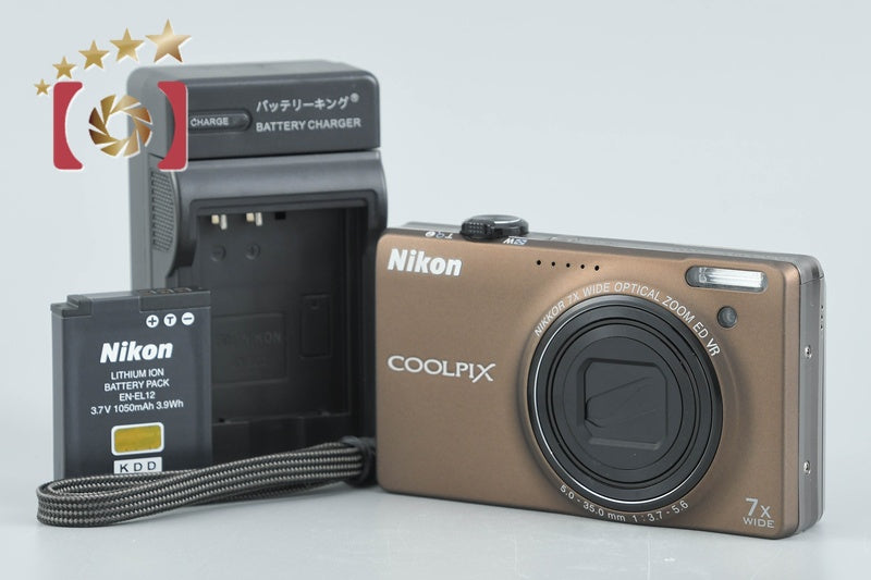 Nikon COOLPIX S6000 Soft Brown 14.2 MP Digital Camera from Japan