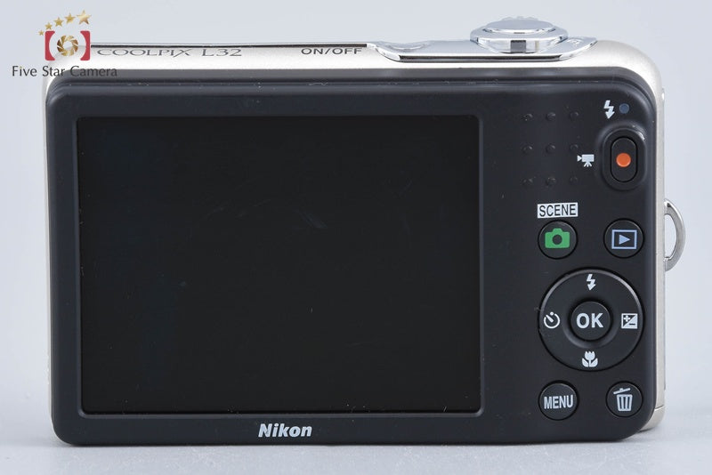 Nikon COOLPIX L32 Silver 20.1 MP Digital Camera