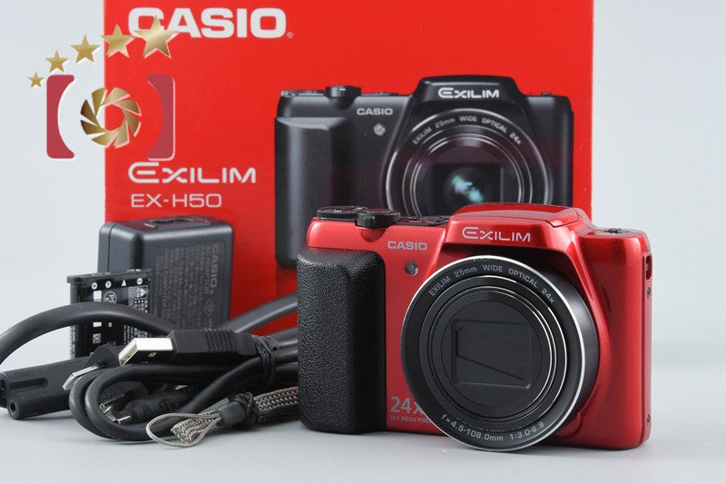 Casio EXILIM EX-H50 Red 16.1 MP Digital Camera w/ Box