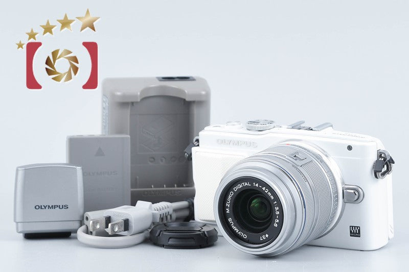 "Count 1,816" Olympus PEN Lite E-PL6 White 16.1 MP 14-42 EZ Lens