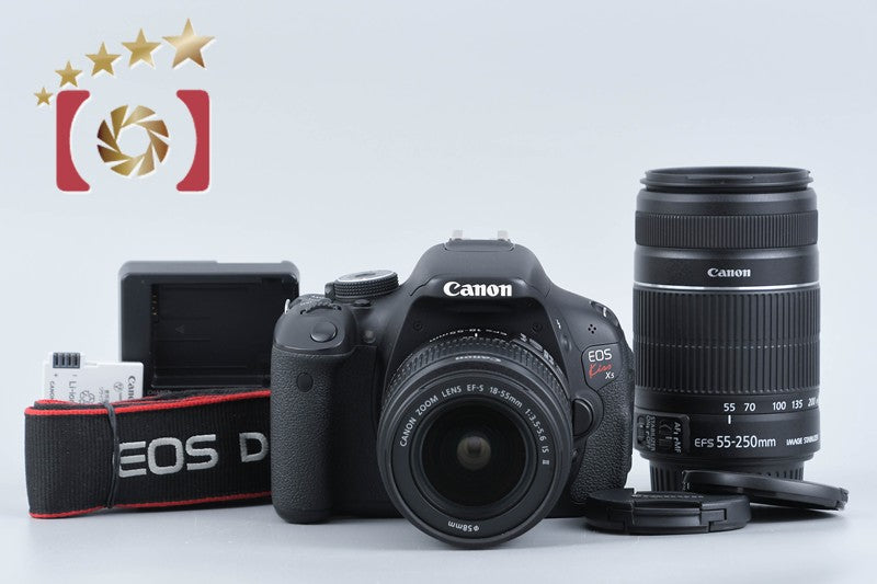 "Count 2,612" Canon EOS Kiss X5 / Rebel T3i / 600D 18.0 MP 18-55 55-250 Lenses