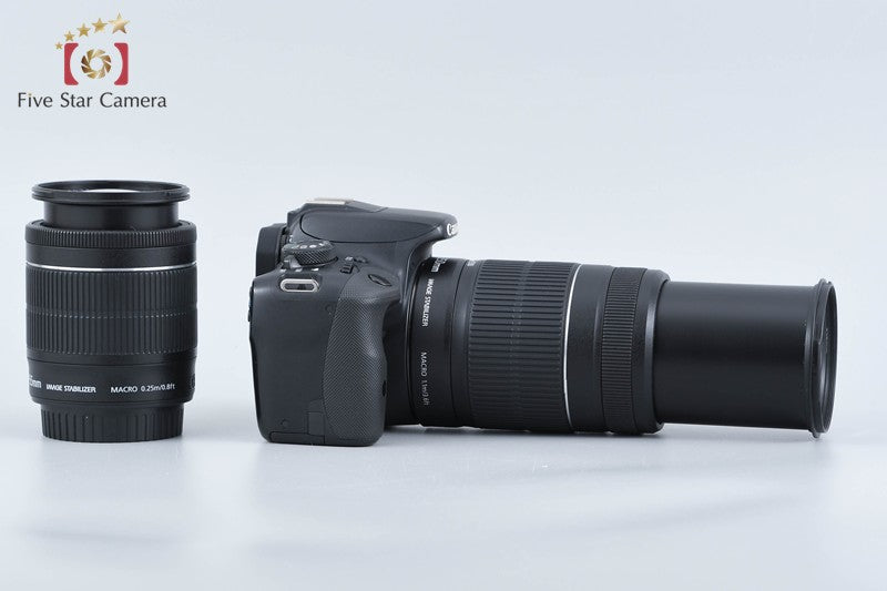 Canon EOS Kiss X7 / Rebel SL1 / 100D Black 18.0 MP 18-55 55-250 Lenses