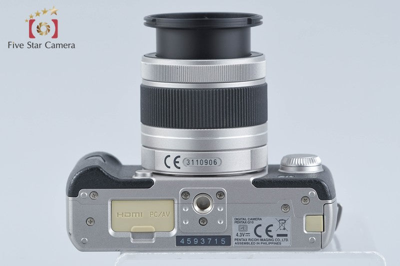 "Shutter count 1,550" PENTAX Q10 Silver 12.4 MP Digital Camera 5-15 Lens