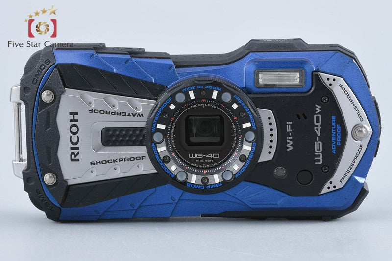 "Shutter count 1" Ricoh Pentax WG-40W Blue 16.0 MP Waterproof Action Camera