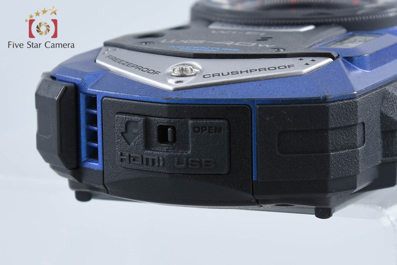 "Shutter count 1" Ricoh Pentax WG-40W Blue 16.0 MP Waterproof Action Camera