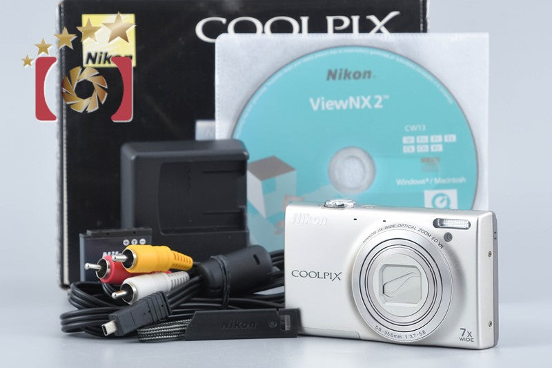 Nikon COOLPIX S6100 Champagne Silver 16.0 MP Digital Camera w/ Box from Japan