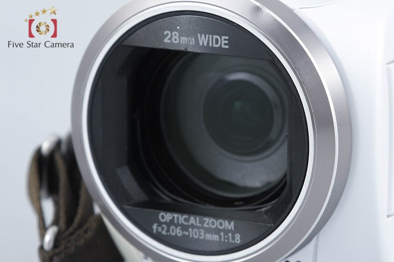 Panasonic HC-V360M 16GB 90x Zoom 2.2 MP White Digital HD Camcorder from Japan