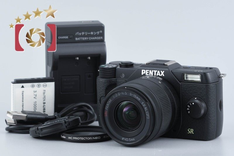 "Shutter count 2,212" PENTAX Q7 Black 12.4 MP Digital Camera 5-15 Lens