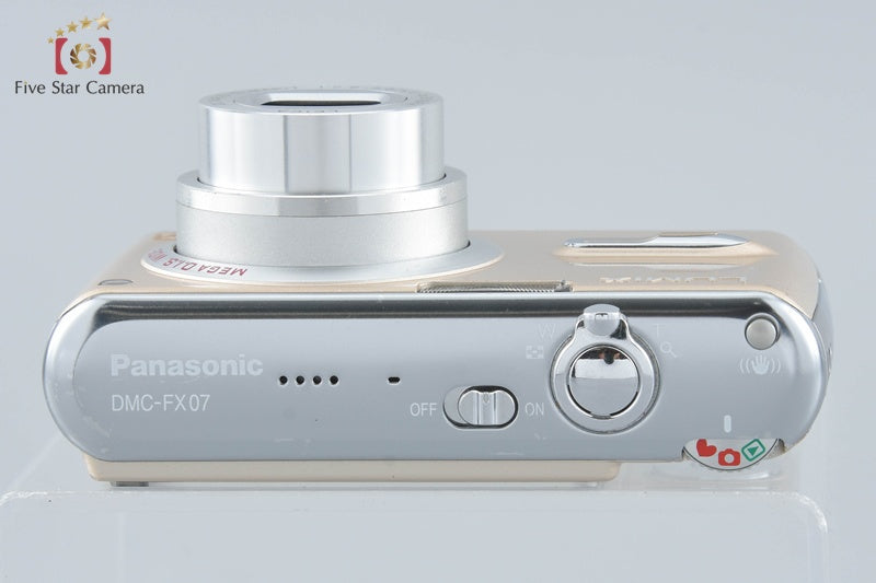 Panasonic LUMIX DMC-FX07 7.2 MP Gloss Gold Digital Camera from Japan