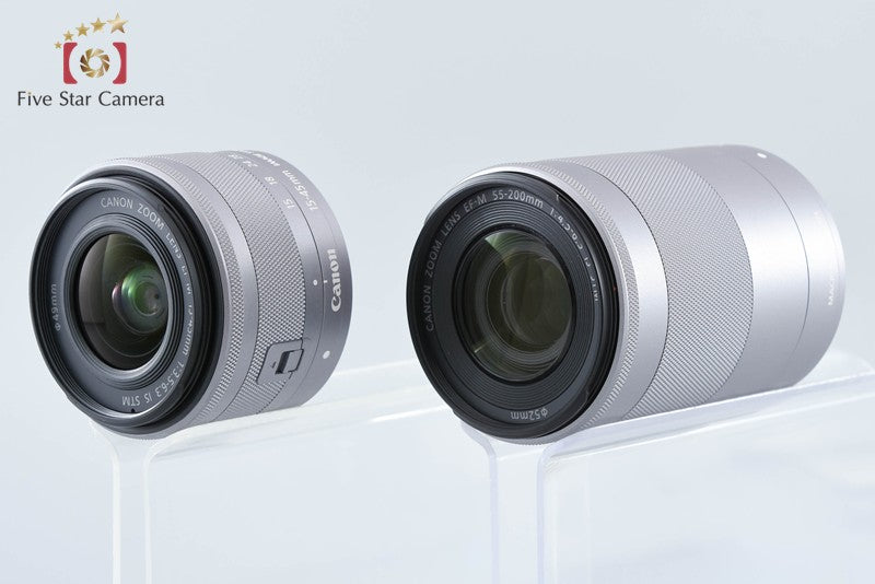 "Count 2,000" Canon EOS Kiss M / M50 White 24.0 MP 15-45 55-200 IS STM Lenses