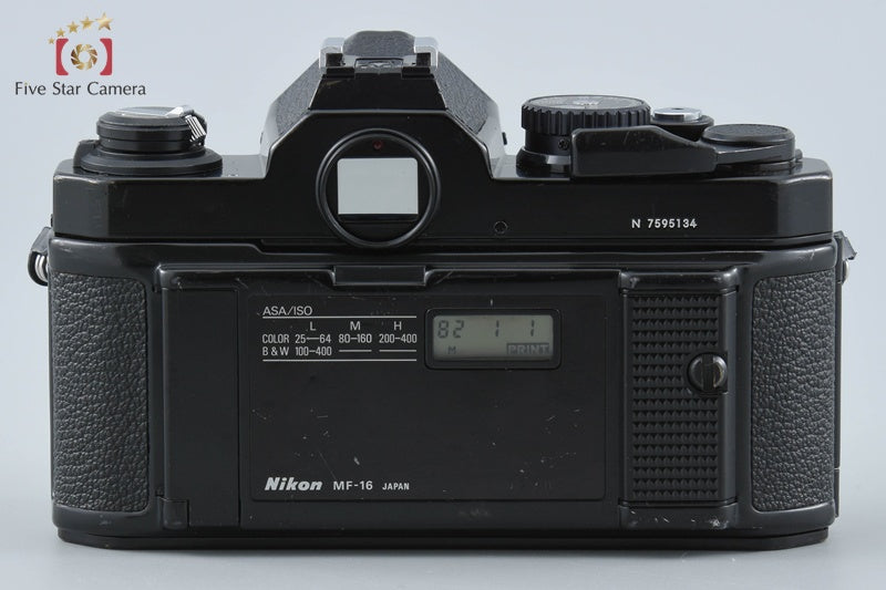 Nikon New FM2 FM2N Black Later Model 35mm SLR Film Camera w/ MF-16 Data Back