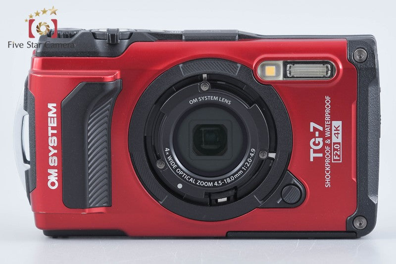 OM SYSTEM Olympus Tough TG-7 Red 12.0 MP Digital Camera w/ Box from Japan