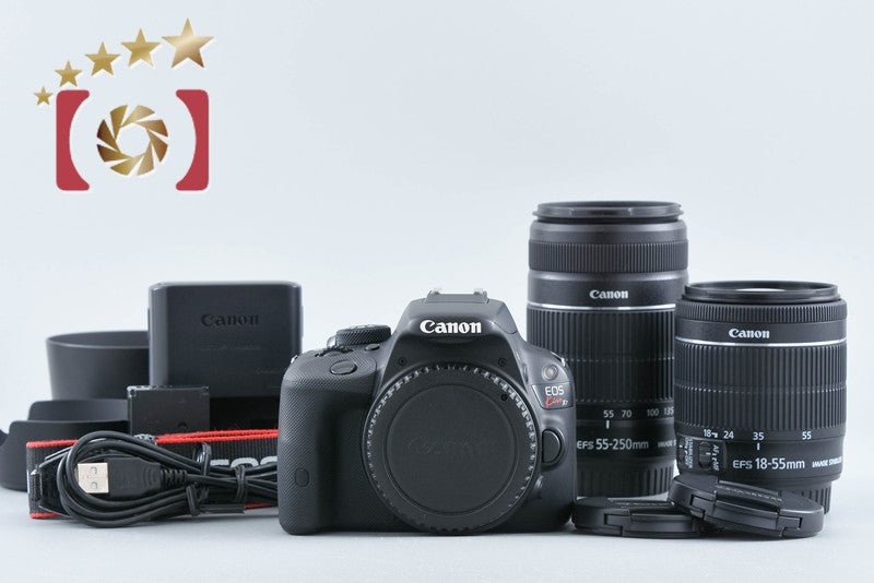 Canon EOS Kiss X7 / Rebel SL1 / 100D 18.0 MP 18-55 55-250 Lenses from Japan
