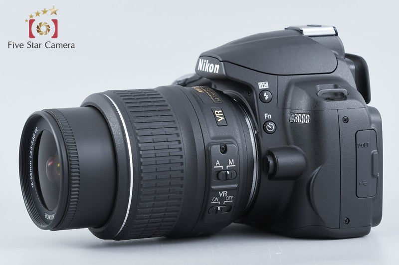 "Count 255" Nikon D3000 10.2 MP Digital SLR Camera 18-55 Lens from Japan