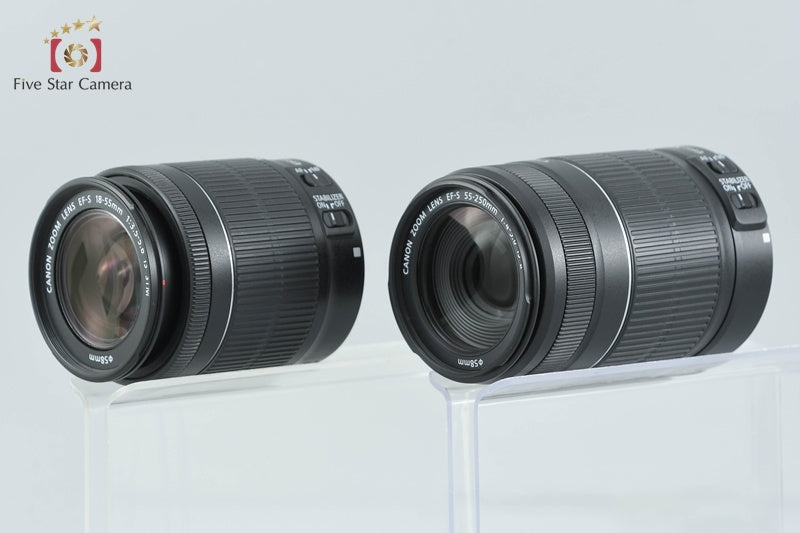 Canon EOS Kiss X7 / Rebel SL1 / 100D 18.0 MP 18-55 55-250 Lenses from Japan