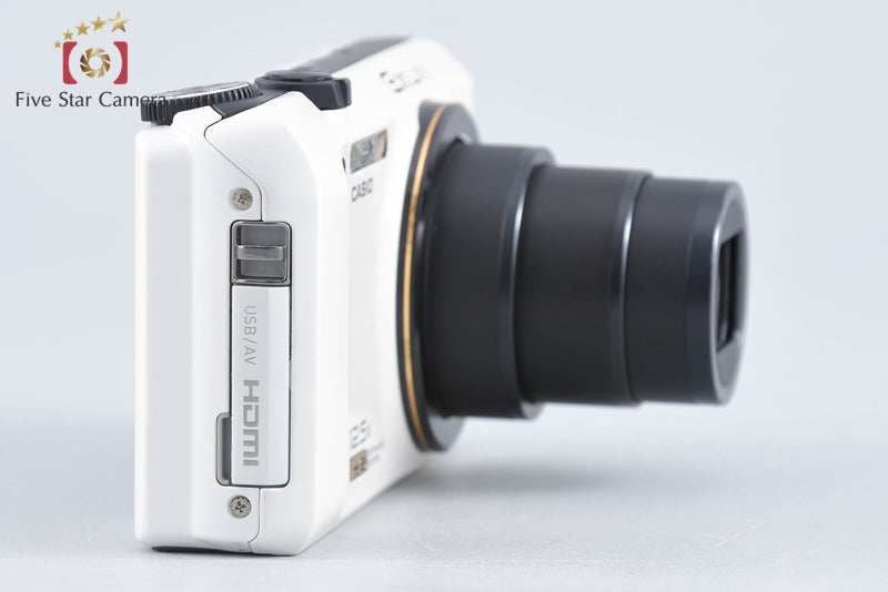Casio HIGH SPEED EXILIM EX-ZR100 White 12.1 MP Digital Camera w/ Box from Japan