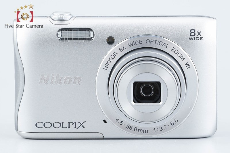 Nikon COOLPIX S3700 Silver 20.1 MP Digital Camera from Japan