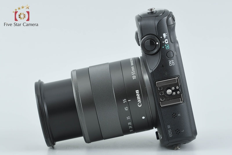 Canon EOS M Black 18.0 MP Mirrorless Camera 18-55 IS STM Lens from Japan
