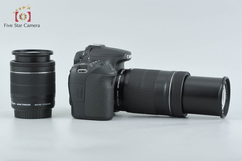 "Count 4,135" Canon EOS 70D 20.2 MP DSLR EF-S 18-55 55-250 Lenses from Japan