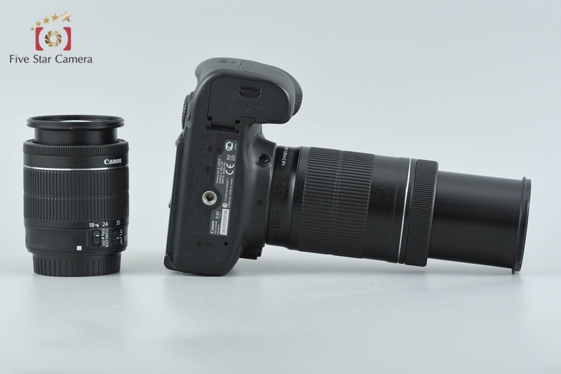 "Count 4,135" Canon EOS 70D 20.2 MP DSLR EF-S 18-55 55-250 Lenses from Japan