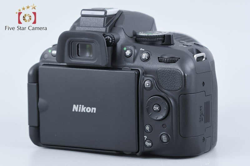 "Count 5,516" Nikon D5200 Black 24.1 MP DSLR Camera 18-55 VR Lens from Japan