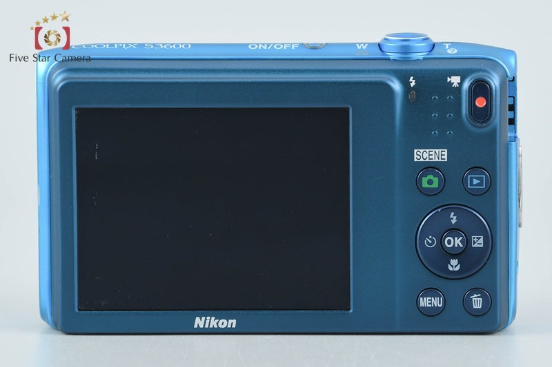 Nikon COOLPIX S3600 Cobalt Blue 20.0 MP Digital Camera from Japan