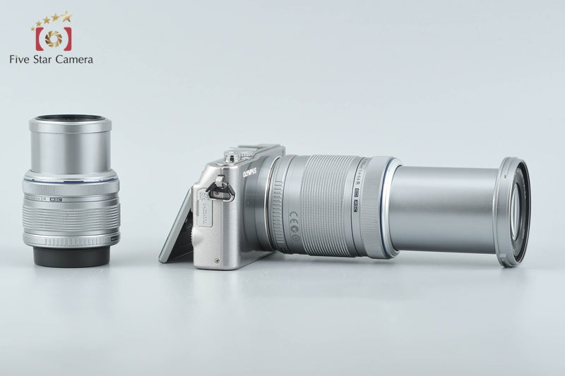 Olympus PEN Lite E-PL3 Silver 12.3 MP 14-42 40-150 Lenses from Japan