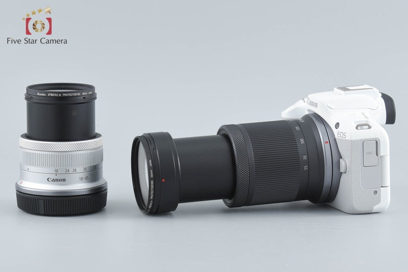 "Count 1,000" Canon EOS R50 White 24.2 MP RF-S 18-45 55-210 Lenses from Japan
