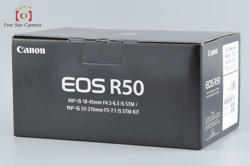 "Count 1,000" Canon EOS R50 White 24.2 MP RF-S 18-45 55-210 Lenses from Japan