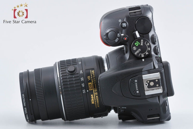 Nikon D5500 Black 24.2 MP Digital SLR Camera 18-55 VR II Lens from Japan
