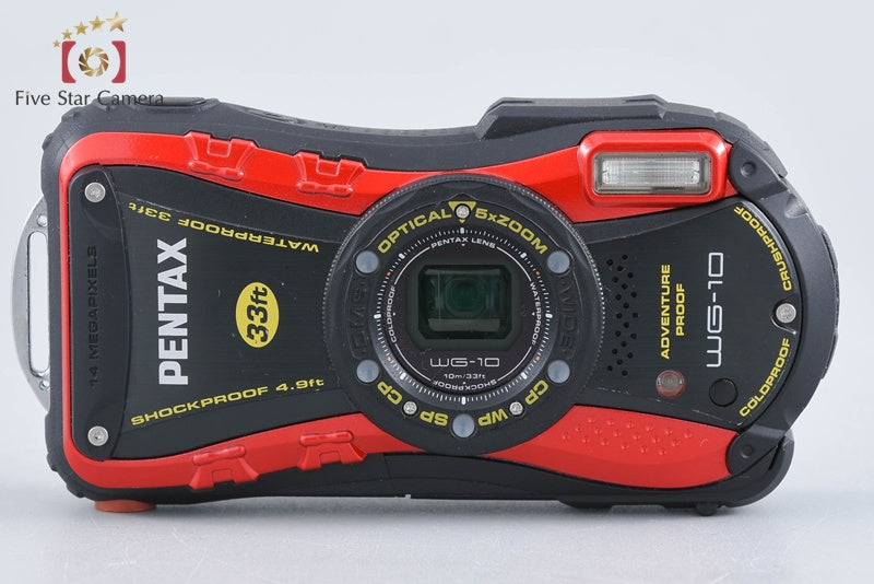RICOH PENTAX WG-10 Red 14.0 MP Waterproof Action Camera from Japan
