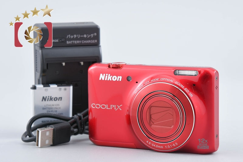 Nikon COOLPIX S6400 Glossy Red 16.0 MP Digital Camera from Japan