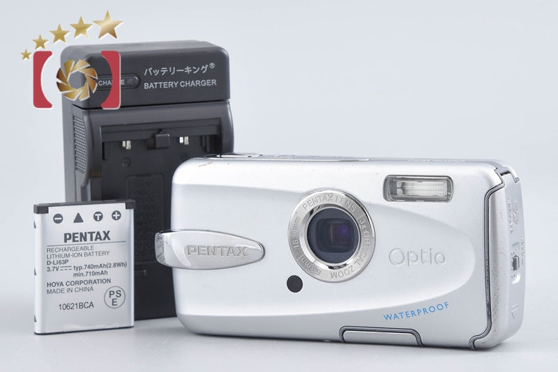 Pentax Optio W30 Silver 7.1 MP Waterproof Digital Camera from Japan