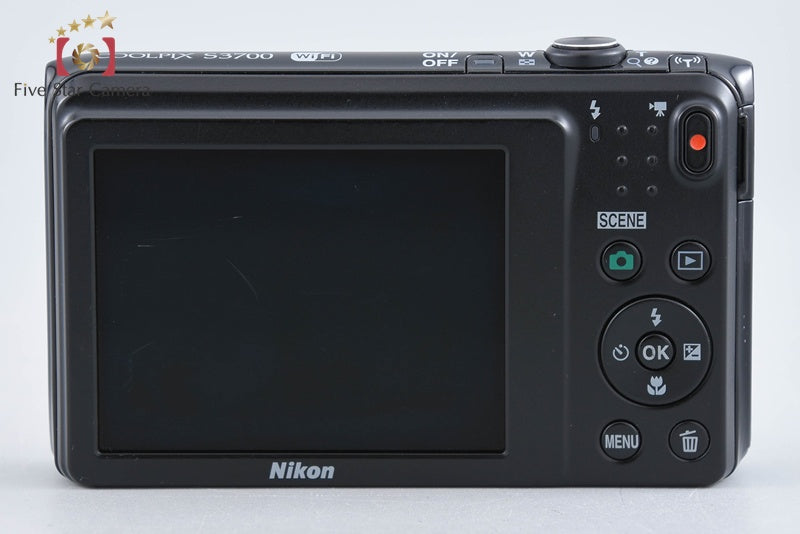 Nikon COOLPIX S3700 Black 20.1 MP Digital Camera from Japan