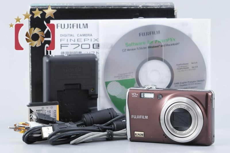 Fujifilm FinePix F70EXR Brown 10.0 MP Digital Camera w/ Box from Japan