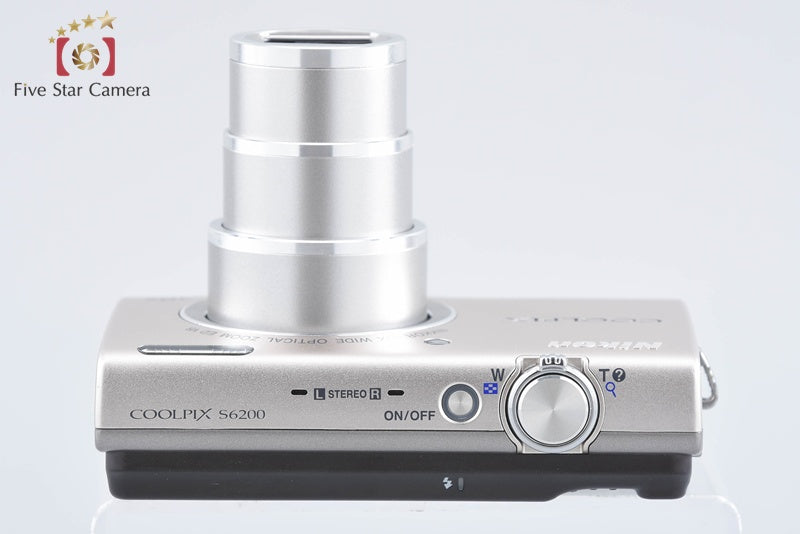 Nikon COOLPIX S6200 Platinum Silver 16.0 MP Digital Camera from Japan