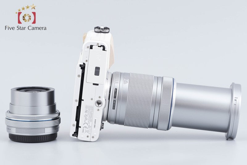 "Count 481" Olympus PEN Lite E-PL7 White 16.1 MP EZ 14-42 40-150 Lens from Japan