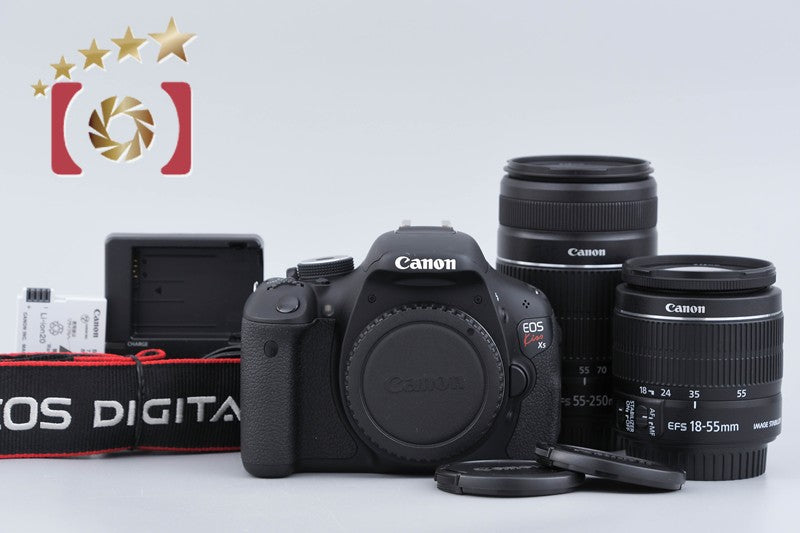 Canon EOS Kiss X5 / Rebel T3i / 600D 18.0 MP 18-55 55-250 Lenses from Japan