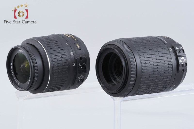 "Shutter count 2,528" Nikon D60 10.2 MP DSLR 18-55 55-200 Lenses from Japan