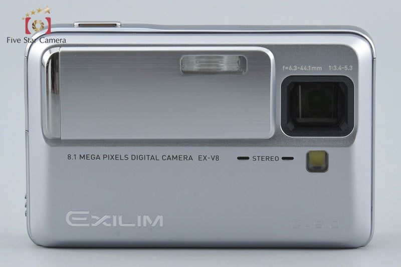CASIO EXILIM Hi-ZOOM EX-V8 Silver 8.1 MP Digital Camera w/ Box from Japan