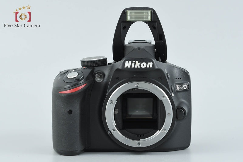 "Shutter count 4,857" Nikon D3200 Black 24.2 MP DSLR 18-55 VR Lens from Japan