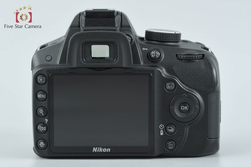 "Shutter count 4,857" Nikon D3200 Black 24.2 MP DSLR 18-55 VR Lens from Japan